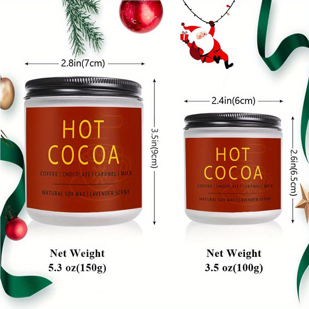 1pc Lavender Scented Candle Hot Cocoa Theme Warm Holiday Winter Creative Home Room Decor Thoughtful Gift for Women Men Mom Dad Wife Husband Boyfriend Girlfriend Friends Family Loved Ones Xmas Party Seasonal Celebration