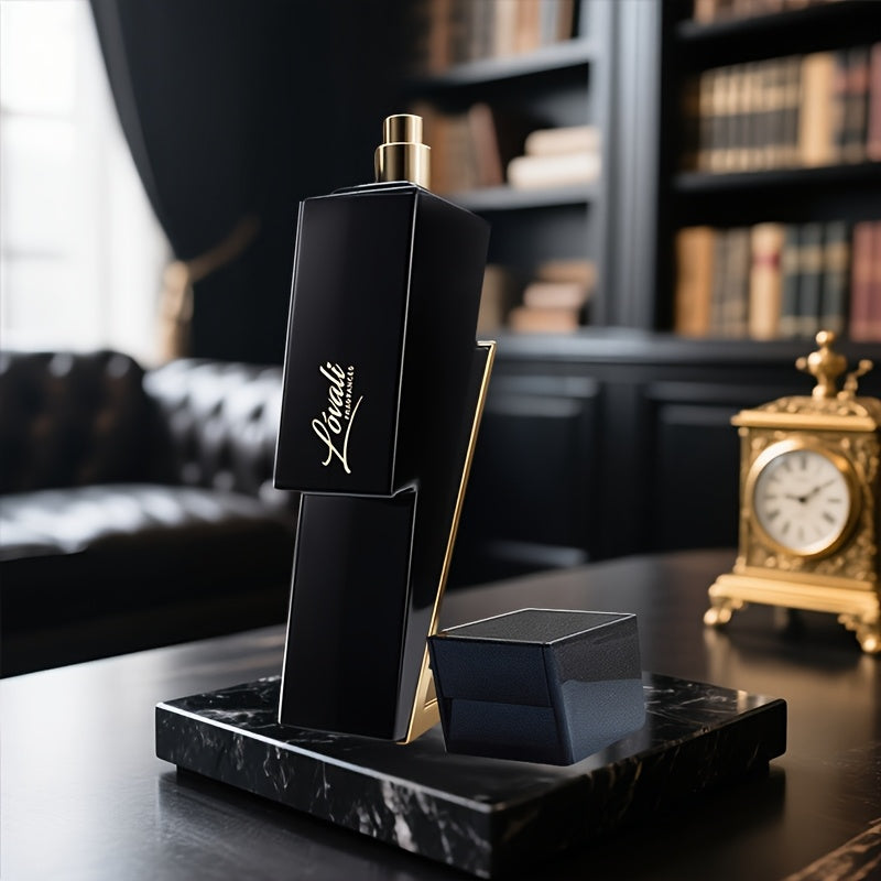 Men'S Luxury Perfume - Long-Lasting Woody & Spicy Fragrance, Elegant Black Bottle with Golden Accent, Formaldehyde-Free, Everyday & Special Occasion Cologne Gift for Him - 100ml/3.4fl.oz, Date Night Scent, Modern Masculine Aesthetic, Highquality Scent, S