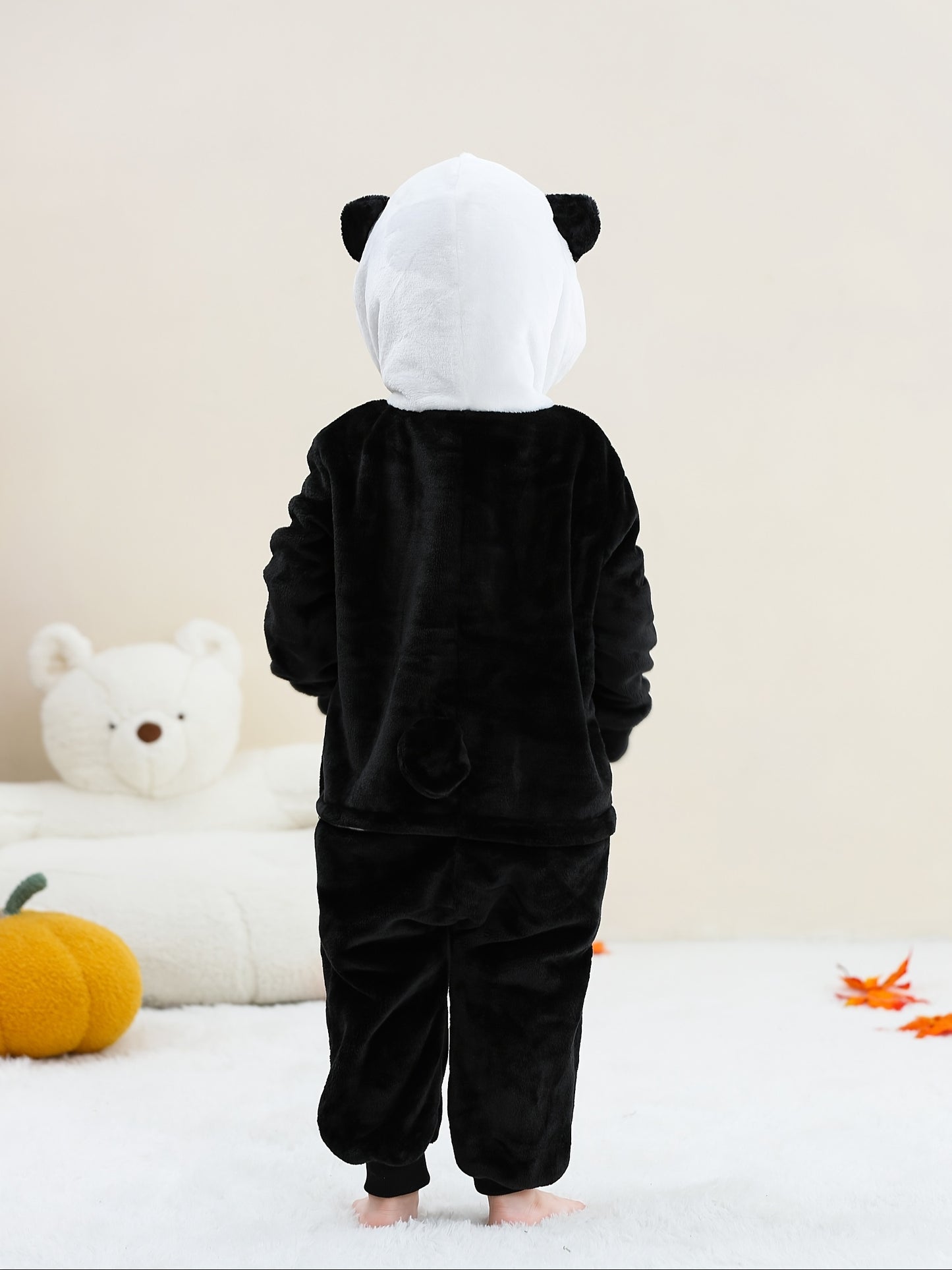 Animal Hooded Onesie Children's Flannel Clothing 4-12Y for Autumn and Winter