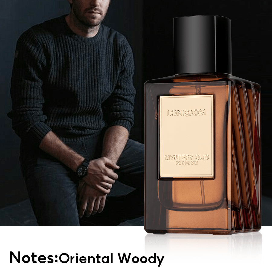 LONKOOM MYSTERY OUD - 100ml/3.4fl.oz Long-Lasting Oriental Woody Eau de Parfum for Women & Men, Brazilian Rosewood, Sandalwood, Cardamom, Vanilla, Sichuan Pepper, Vetiver, Tonka Bean, Amber - Perfect Gift for Her, Dating & Daily Use, Men'S Fragrance, Ele