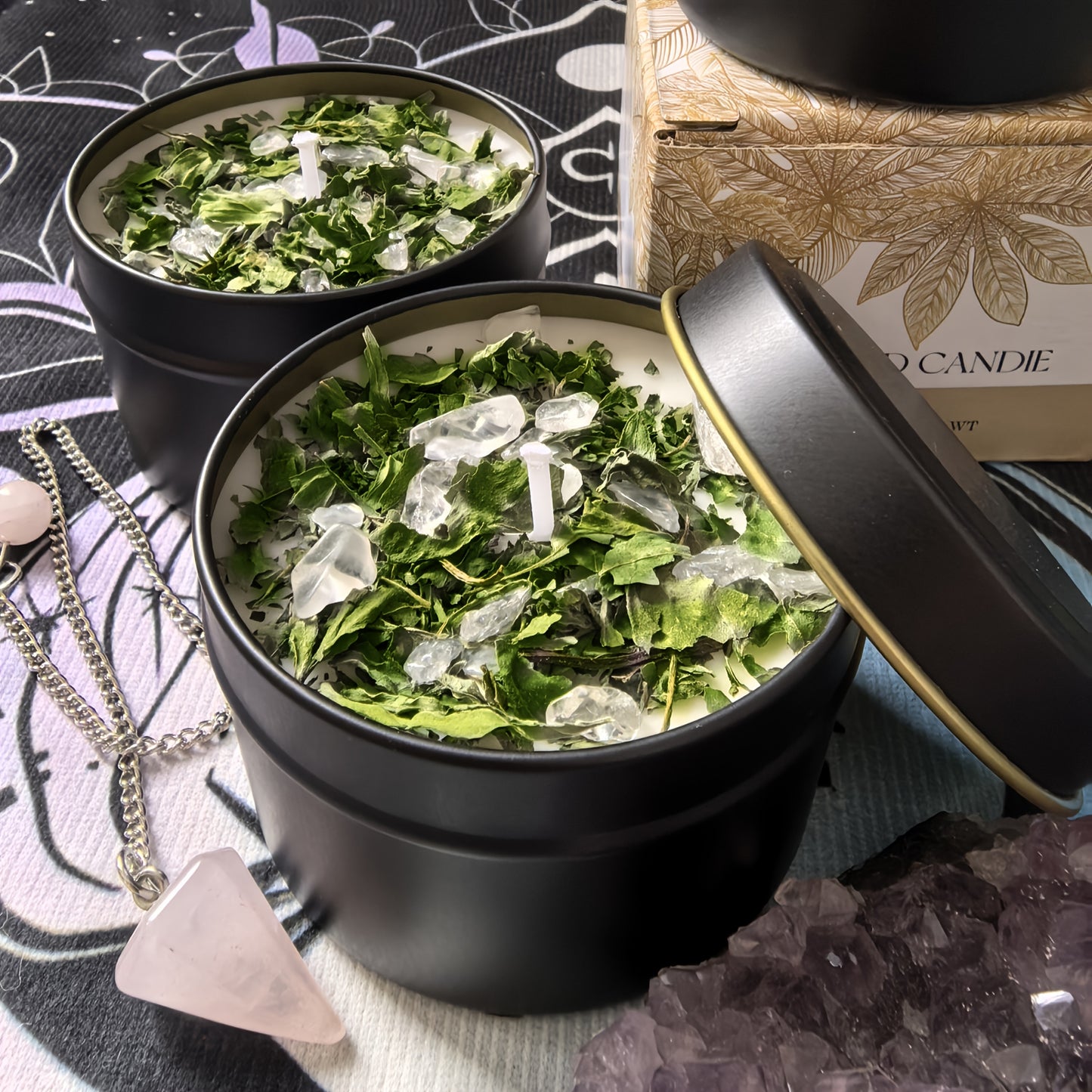 Soy Wax Mint Candles with White Stones & Fresh Mint Aroma - Long-Lasting Burn, 100g/3.52oz for Home Decor, Bedroom, Kitchen, Holiday Gifts, Soy Wax for Candle Making, Bedroom Aroma, Decorative Candle, Elegant Packaging, Decorative Accents, Durable Contai