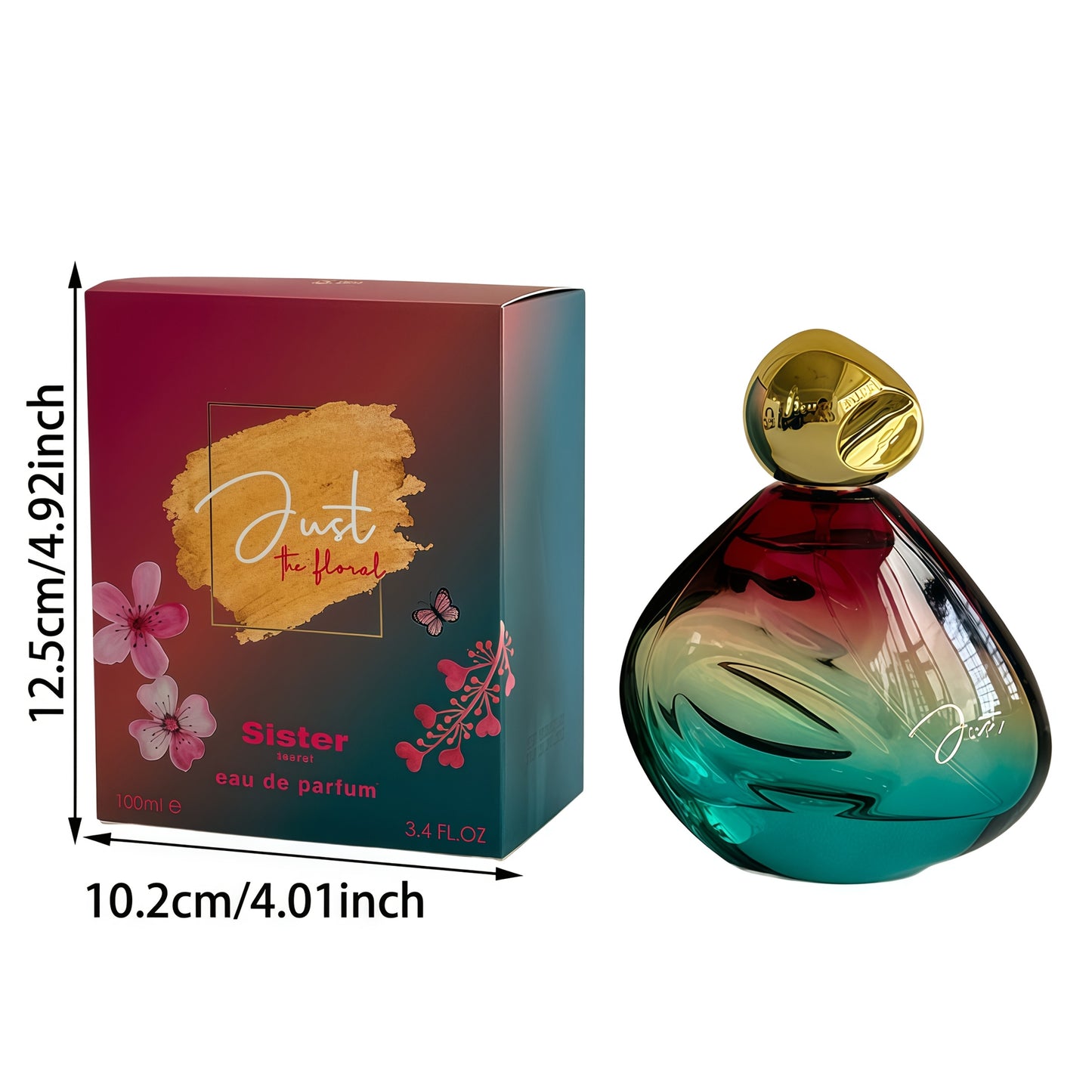 Women'S Luxury Arabic Perfume - Long-Lasting Fragrance with Bergamot, Mandarin Orange, Rose, Patchouli, Amber & Vanilla - Elegant Golden Accent Bottle - Day to Night Scent for Dates, Travel, Special Events - 100ml/3.4fl.oz - Ideal Gift for Her, Date Nigh