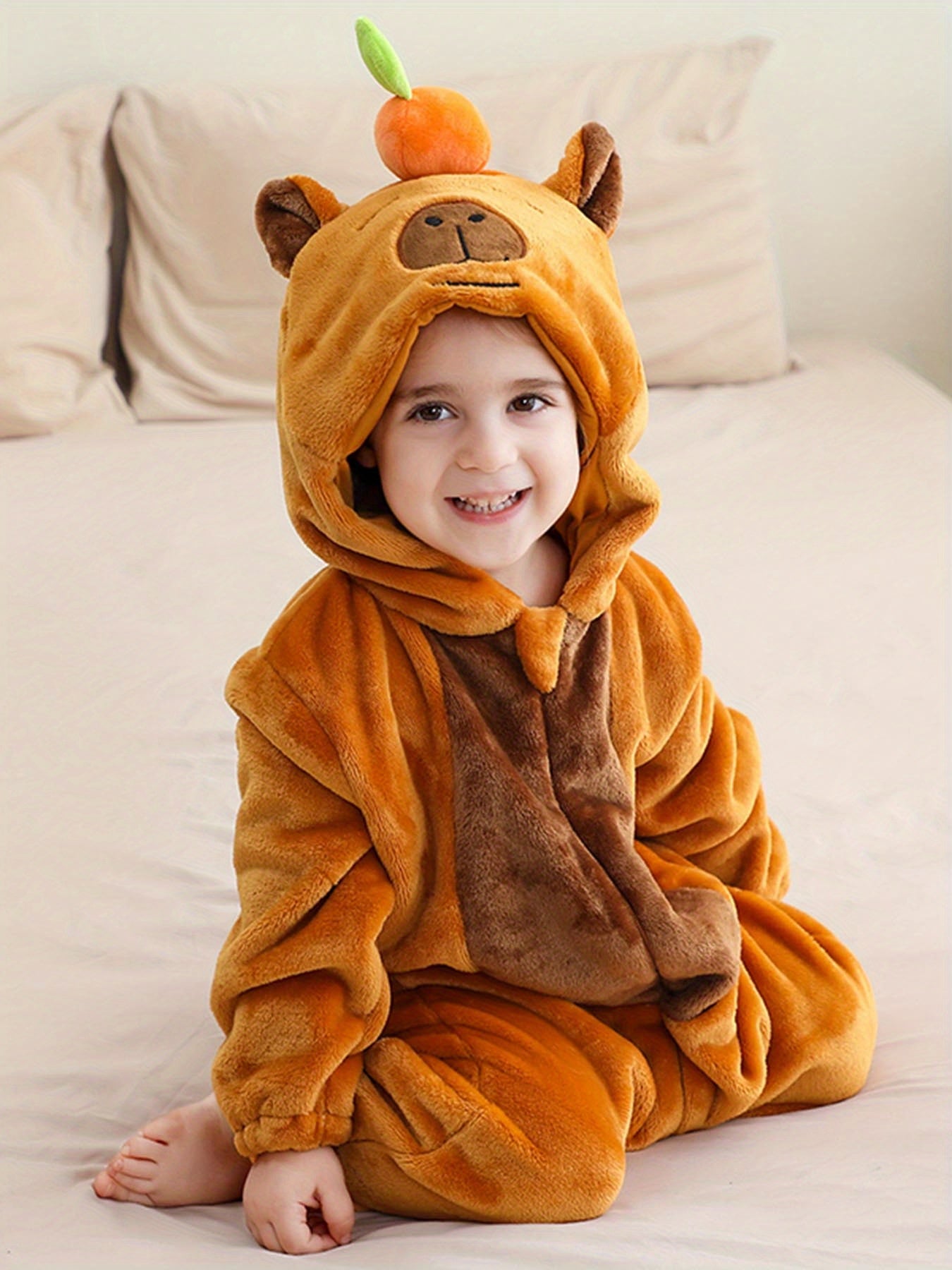 Little Baby Cute Cartoon Animals Long Sleeve Hooded Romper Onesie Children Party Casual Bodysuit for Spring And Autumn Winter