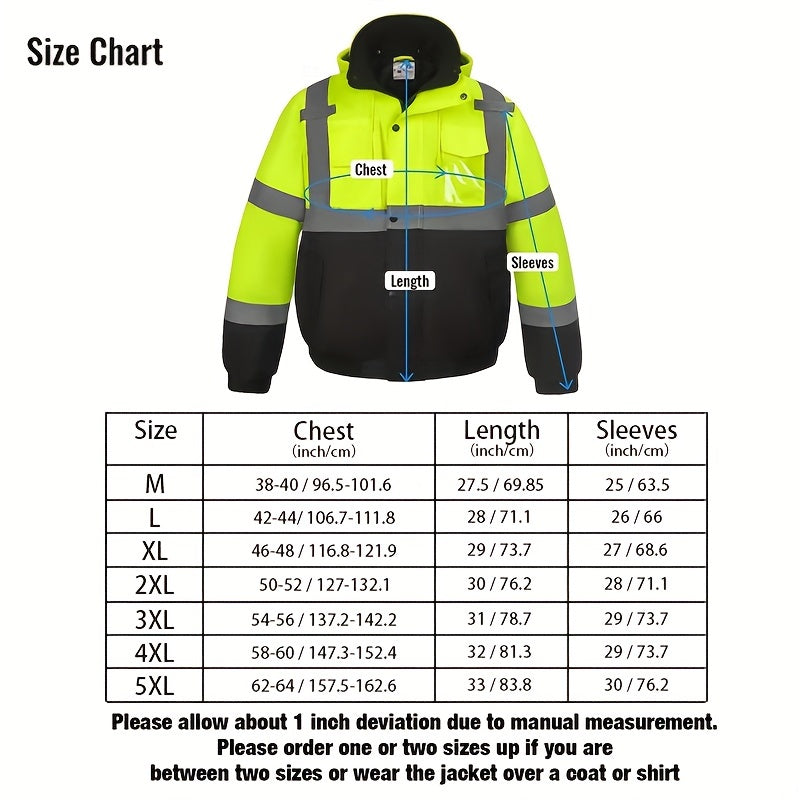 High-Visibility Reflective Safety Jackets - ANSI/ISEA Certified for Unisex Use - All-Weather Protection, Ensuring Your Safety Day and Night - Perfect for Men and Women!