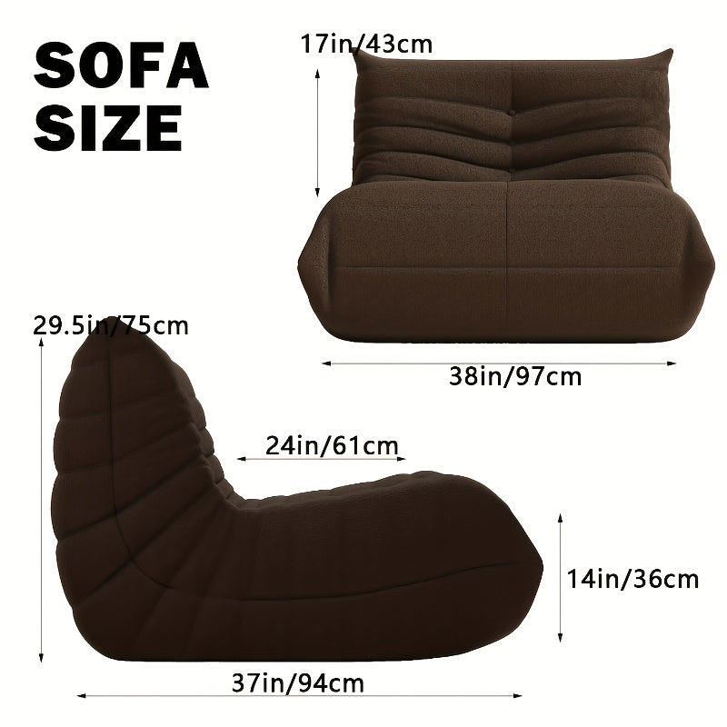 Lazy Sofa, Reclining and Sleeping, Plush Tatami, Mid-Century Soft Premium Microfiber, Suitable for Living Room, Bedroom, Office, Patio Home Essentials, Living Room Furniture, Bedroom Furniture, Modern Furniture, Stylish Furniture, Durable Furniture