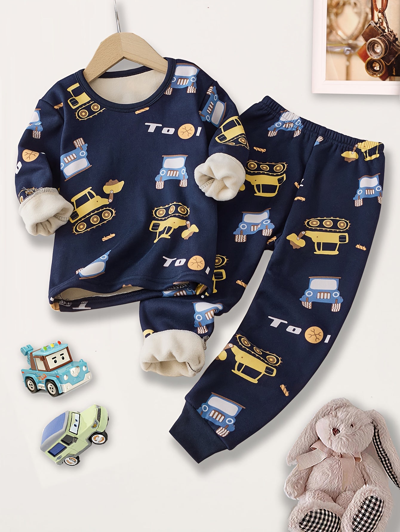 New Autumn/Winter Boys' Warm Set, New Fleece-Lined Thickened Top and Pants for Kids - The Best Gift, Winter Clothes For Kids