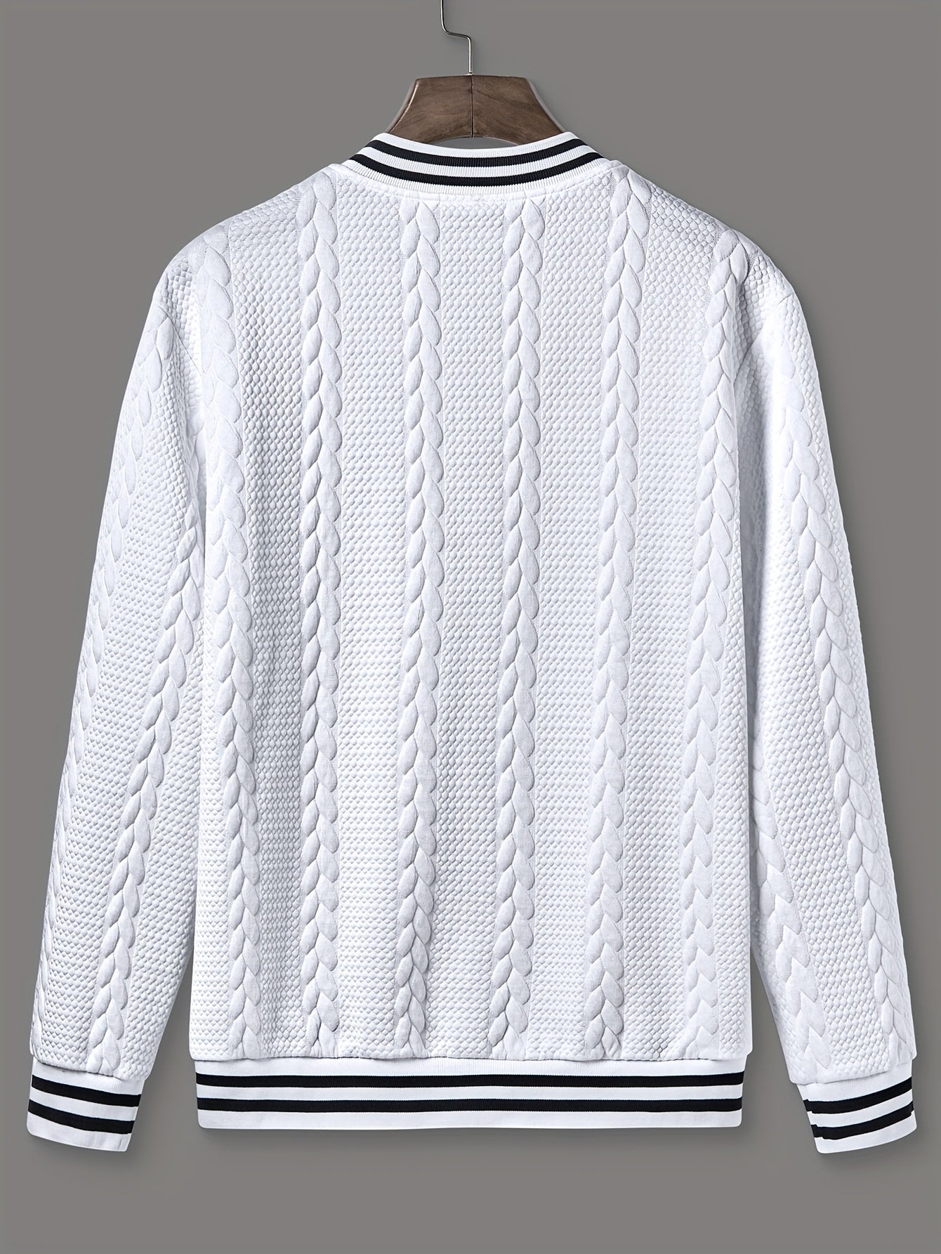 Men's White/Black/Beige (or Grey) -like Collar Blazer Jacket - Single-Breasted Button Closure, Machine-Washable Casual Winter Outerwear, No, Versatile for Smart-Casual & Formal Events (No Dry Clean) - (S