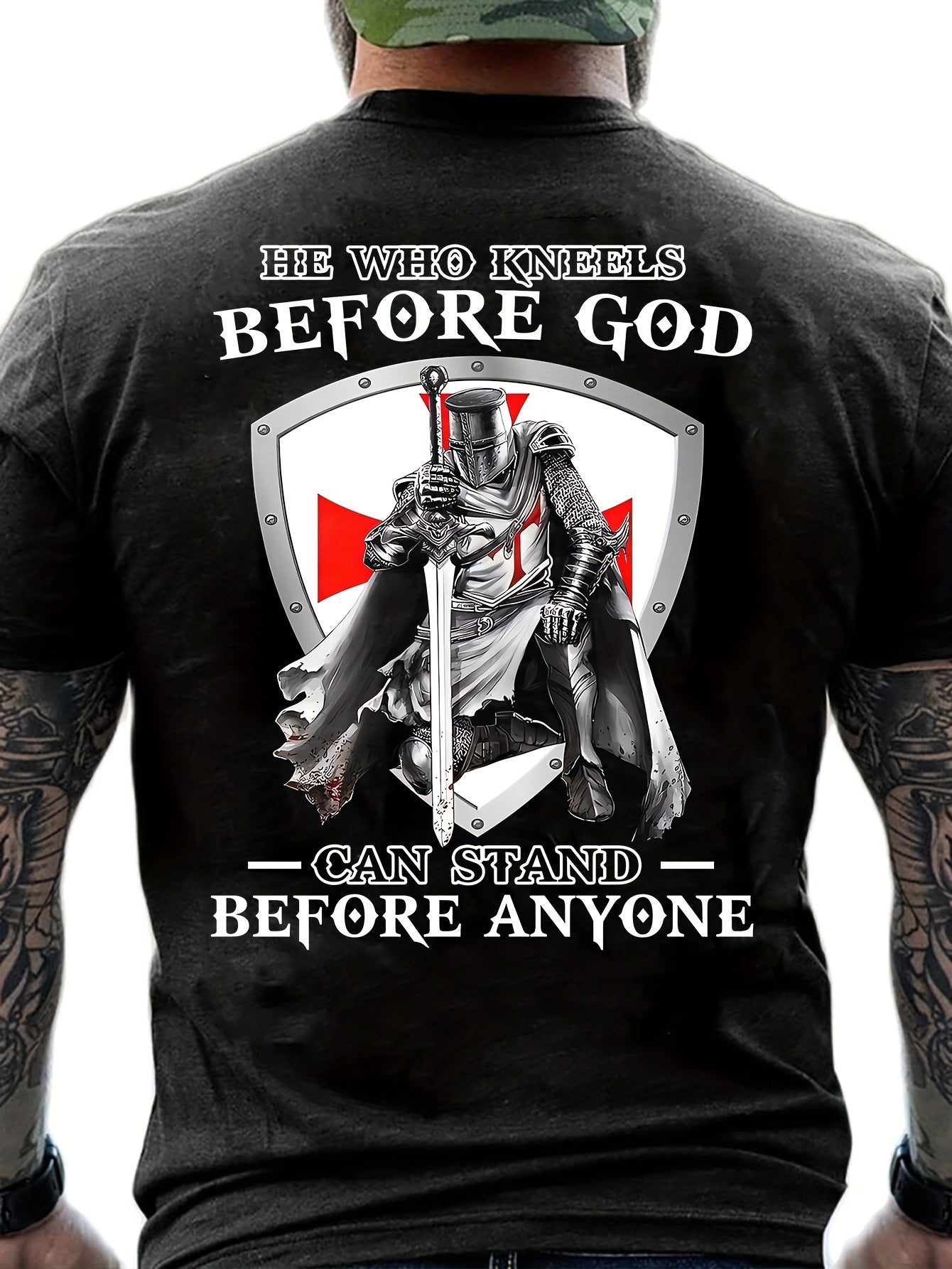 'Until I Said Amen' God Jesus Print T Shirt, Tees For Men, Casual Short Sleeve Tshirt For Summer Spring Fall, Tops As Gifts
