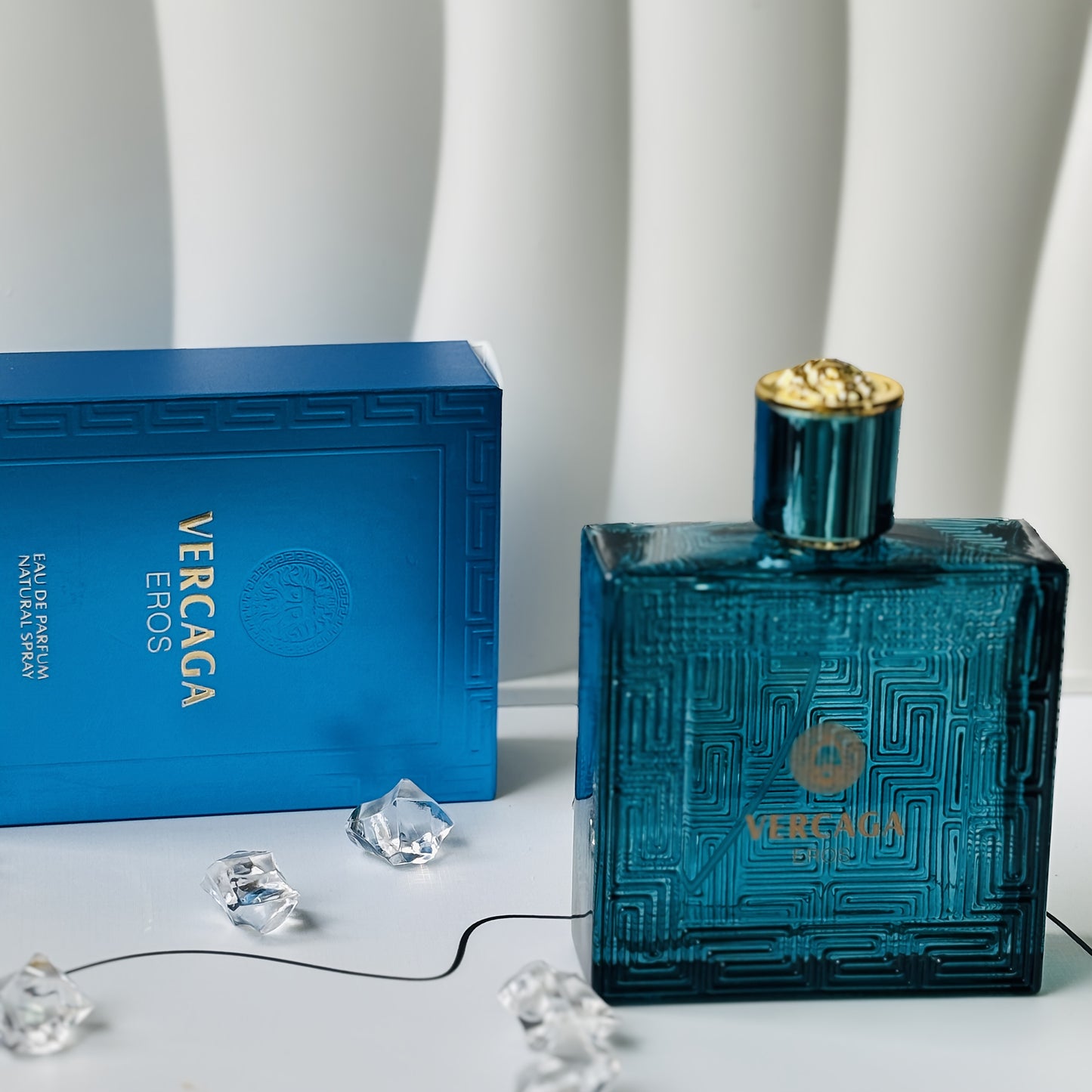 Eros for Him Eau de Toilette, Blue Glass Bottle with Golden Cap, Fresh & Citrusy Scent, Ideal for Men'S Date Night Perfume, Modern Fragrance|Modern Aesthetic|Glossy Finish
