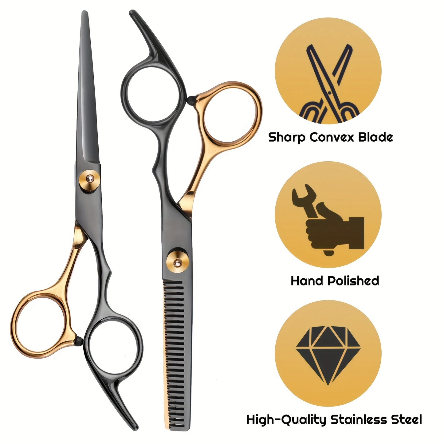 8 PCS Hair Cutting Scissors Kit, Professional Barber Shears Set With Hair Scissors Thinning Shears, Haircutting Sheers Hair Cut Blending Salon Scissor For Men Women Pet