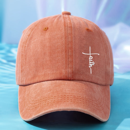 Embroidered Baseball Cap Washed Distressed Unisex Dad Hat Hip Hop Sun Hats For Women Men