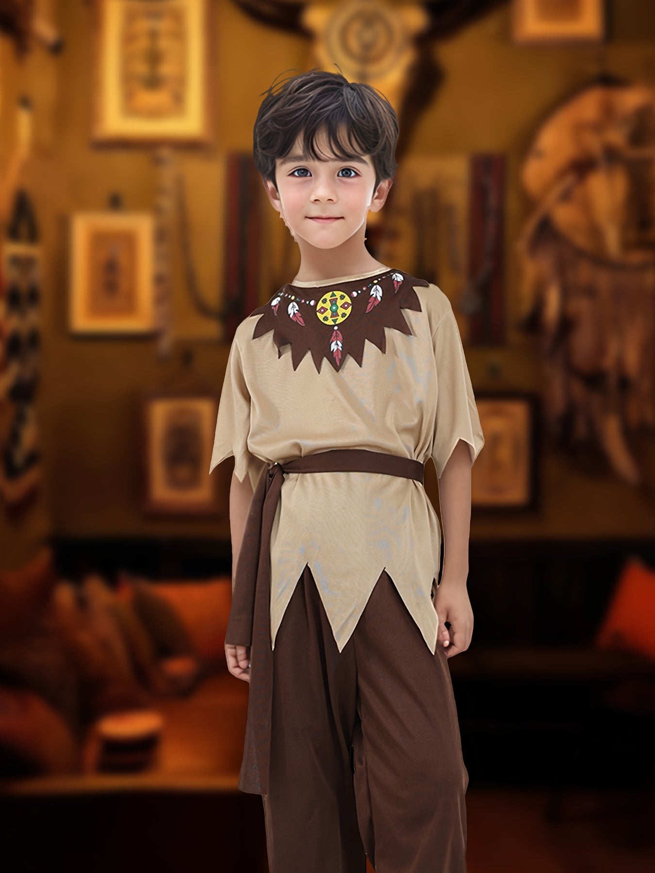 Unique Indian Style ' Outfit for Cultural Themed Events, Party Performance Costume Cosplay Halloween Role Play Holiday Dress-Up Stage Attire Unisex, Halloween Costumes, Halloween Costumes, Halloween Costume, Halloween Costume, Role Play Dress-Up, Cultura