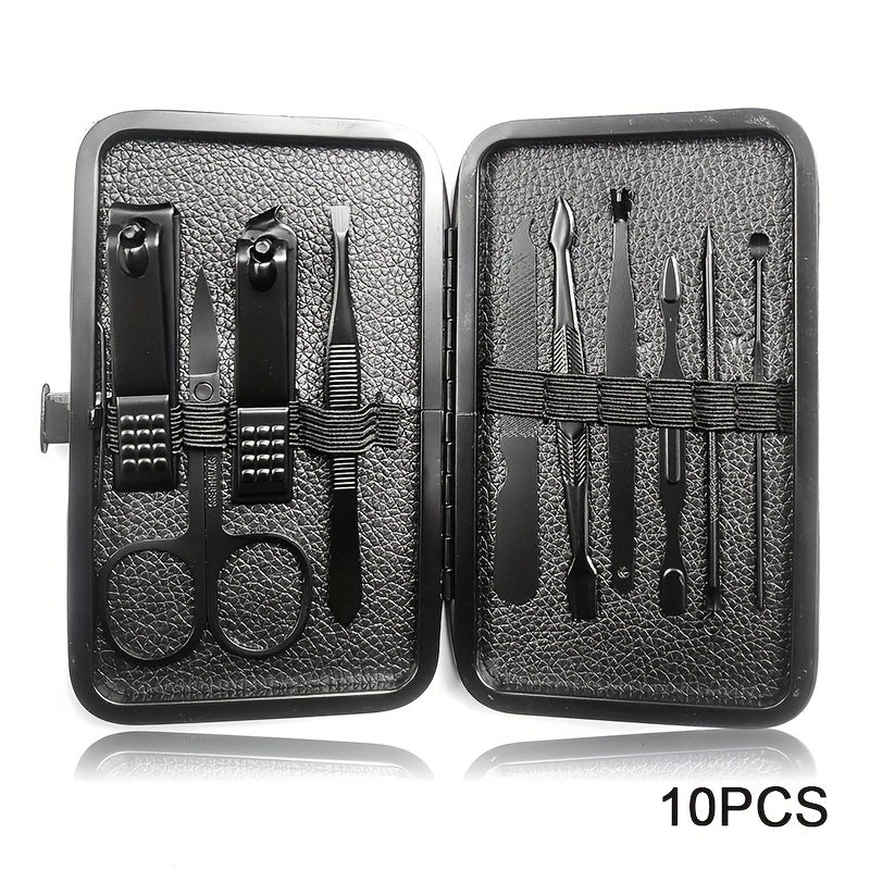 Professional Pedicure Nail Scissors Set - 7/10/12/16/18 Pcs Nail Care Tools, Nail Cutter Nail Clipper Nail Files With Portable Case For Men And Women