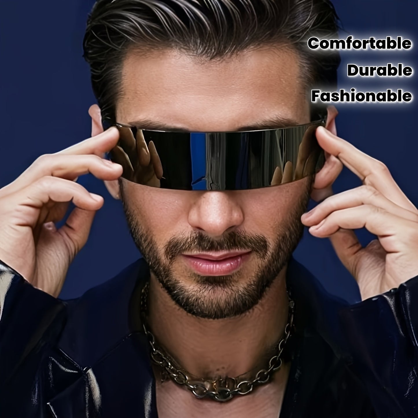 Futuristic Cyberpunk Style Glasses - High-Definition, Anti-Glare Lenses, Comfortable Fit for Men and Women, Ideal for Street Photography, Parties, and Festivals, Stylish Accessory|Futuristic Design|Durable Glasses