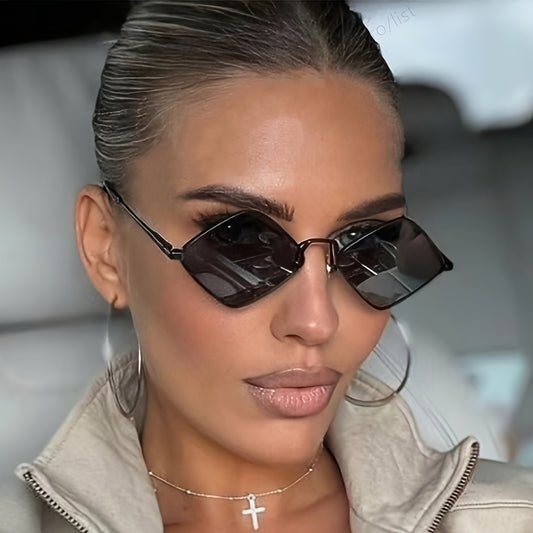 1 Rhombus Frame Unisex Fashion Glasses, Decorative Eyewear for Daily Wearing, Fashion Accessory, Style, Modern Design, Trendy Eyewear, Highquality Lenses, Sleek Construction, Statement Eyewear, Decorative Glasses, Couples Fashion, Fashion Enthusiasts