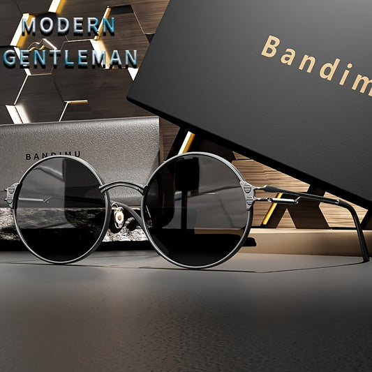 Bandimu Vintage Round Frame Glasses - Classic Metal Design, PC Lenses, Zinc Alloy Frame, Stylish & Luxurious for Everyday Fashion, Everyday Fashion Glasses|Sleek Metal Frame|Polycarbonate Lenses, Glasse