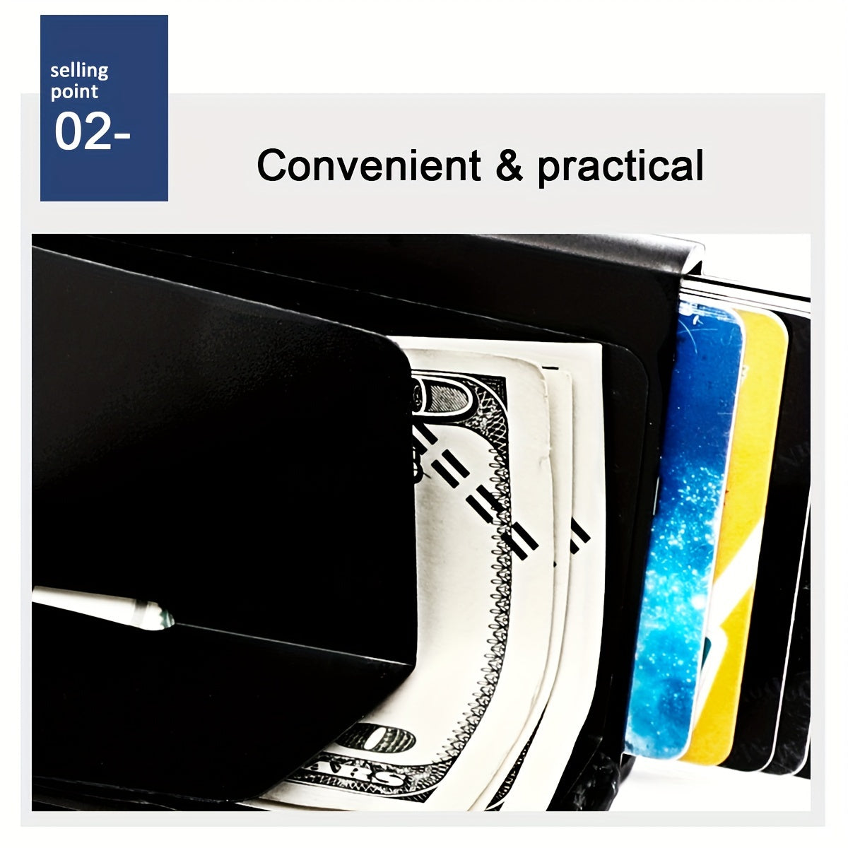 RFID Blocking Slim Metal Wallet - Card Cases with Carbon Fiber, Pop-Up, Minimalist Design, Small Black Purse for Men - Durable, Thin, and Stylish Credit Card Holder