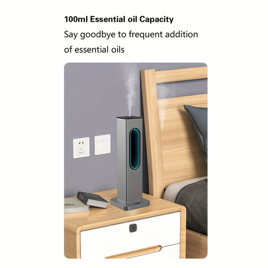 Smart Aroma Diffuser - 3.72oz Capacity, Coverage 300m³, Three Levels of Concentration Adjustment, Automatic Fragrance Spraying, Uniform Scent Diffusion and Long-Lasting Fragrance Retention Suitable for Home or Hotel Lobby, Made of Metal