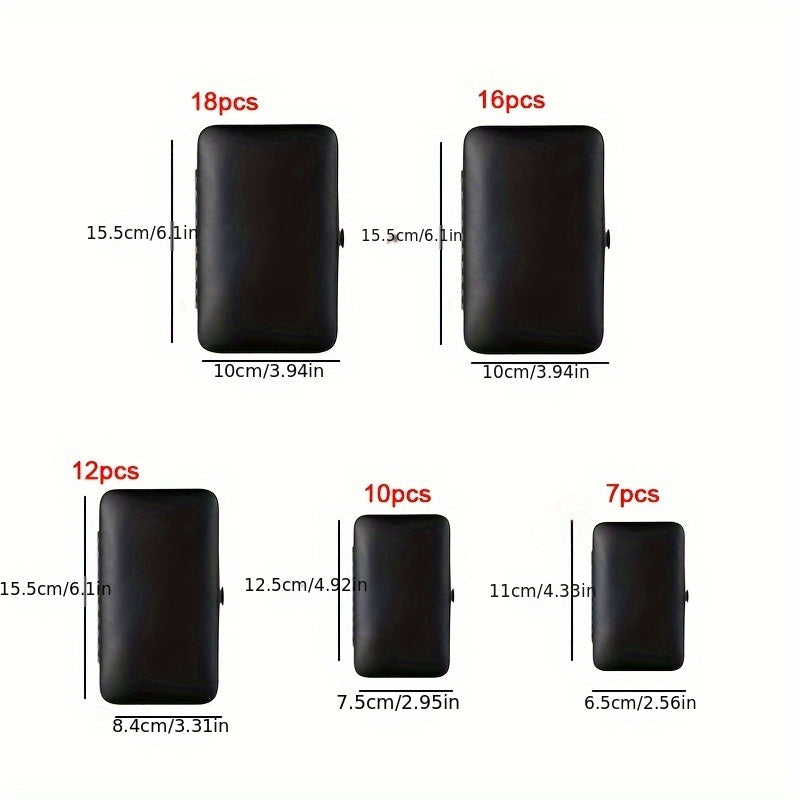 Professional Pedicure Nail Scissors Set - 7/10/12/16/18 Pcs Nail Care Tools, Nail Cutter Nail Clipper Nail Files With Portable Case For Men And Women