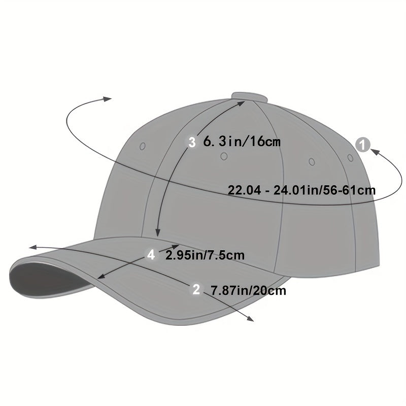 Stylish Adjustable Dad Hat - Breathable, Sunscreen, Simple Design, Embroidery Details, Unisex Baseball Cap for Women and Men - Perfect for Outdoor Sports and Daily Wear