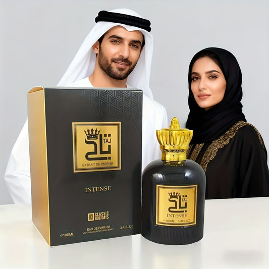 100ml Middle Eastern Dubai Premium Men'S and Women'S Perfume, Long-lasting Fragrance - Oriental Woody Notes with Lemon | Musk | and Citrus Notes, Black Golden Elegant and Exquisite Gift Box, Non-bleeding, Enhances Personal Charm and Confidence
