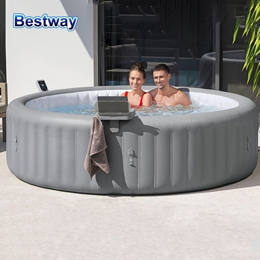 Bestway 60337 Summer Pool Spa Table Board, Portable Detachable Cup Holder for Bath and Pool, with Waterproof Lid, Fits Fruit Trays and Tablets, Suitable for Bathing and Party Scenes