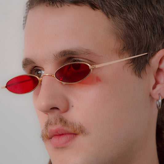 Men's Metal Frame Retro Fashion Glasses - Golden-Tone Geometric Design, Decorative Lenses, Comfort Fit (132-138mm) for Casual & Party Wear, Stylish Glasses, Style Enhancement Eyewear, Durable Eyewear