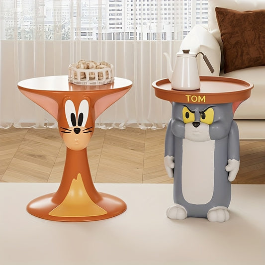 New Tom and Jerry Tom Cat Jerry Mouse Side Table Bedside Table Coffee Table Mobile Side Table Corner Cabinet Side Cabinet Creative Bedroom Living Room Dining Room Office Decorative Cabinet Ornament Floor Standing Ornament Holiday Gift