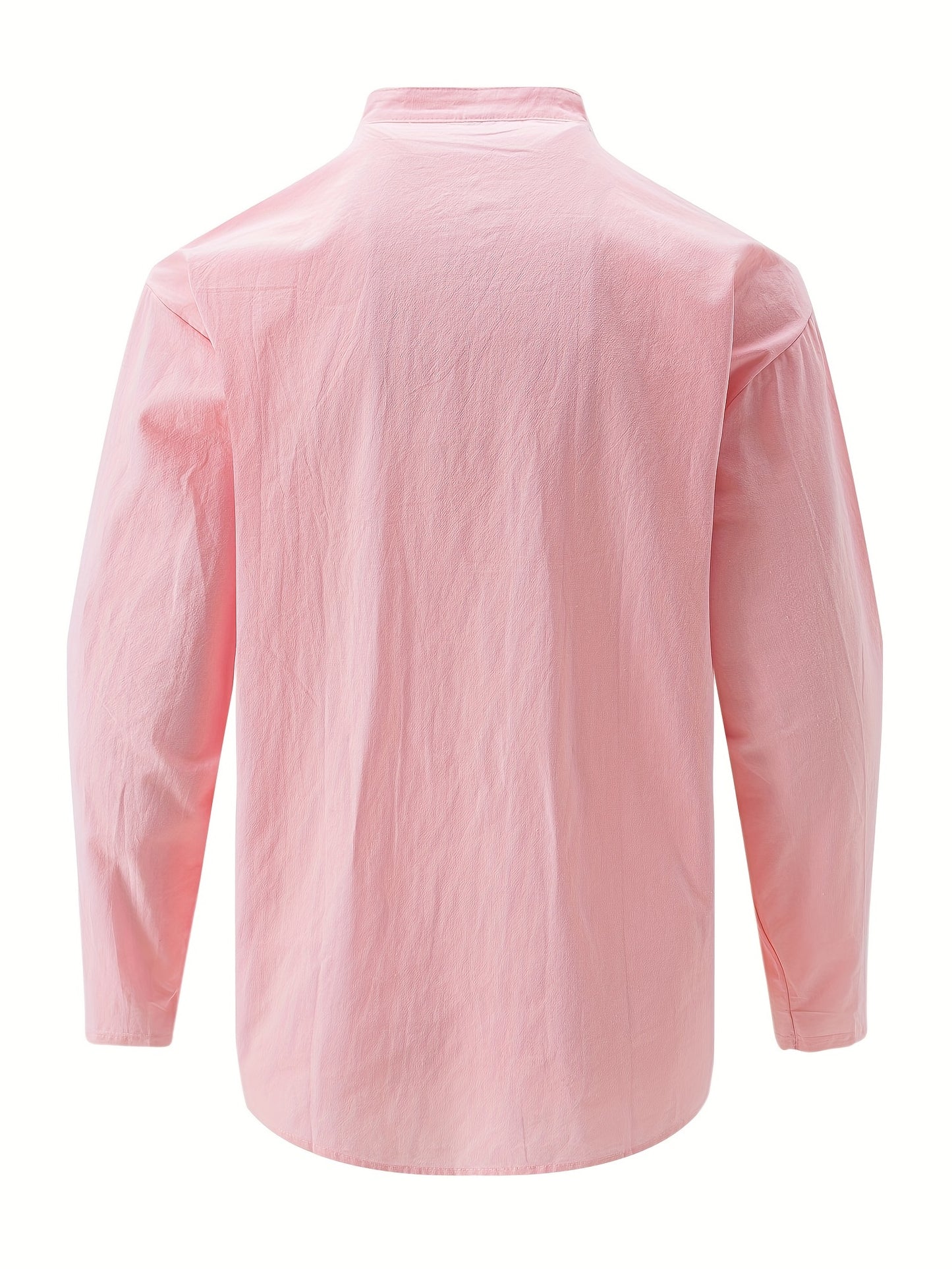 Retro Style Men's Casual Solid Long Sleeve Shirt, Men's Clothes For Spring Summer Autumn, Tops For Men