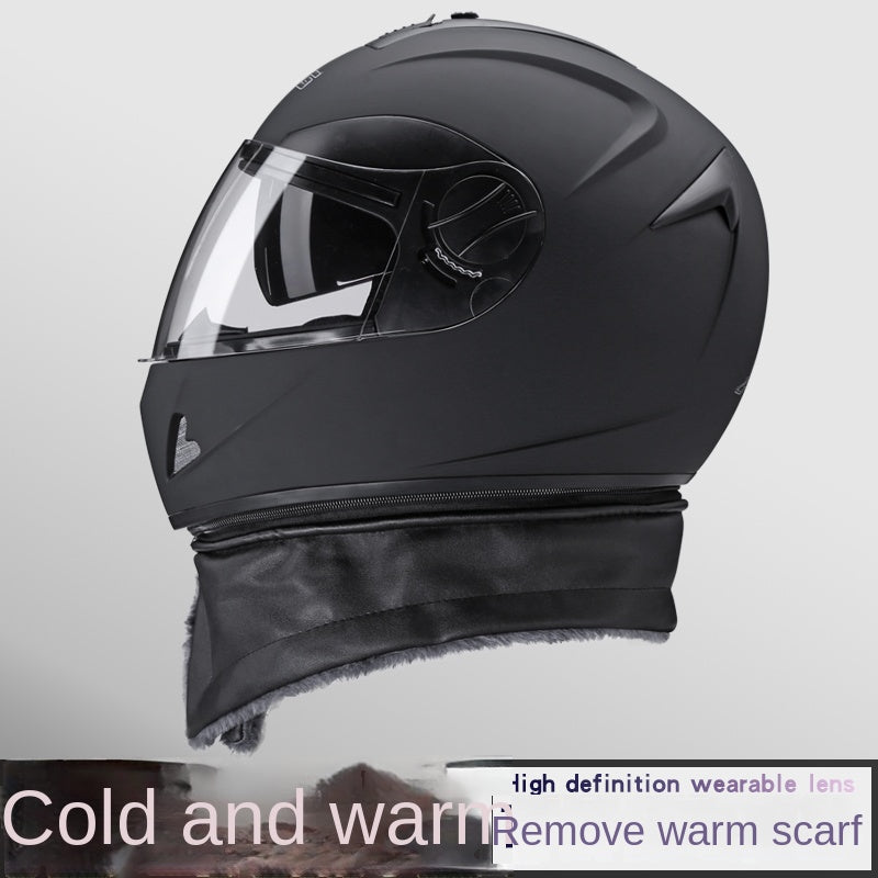 Motorcycle Helmet For Men And Women, Four Seasons Universal Full Helmet, Winter Warm Full Coverage Safety Cap Christmas Gift