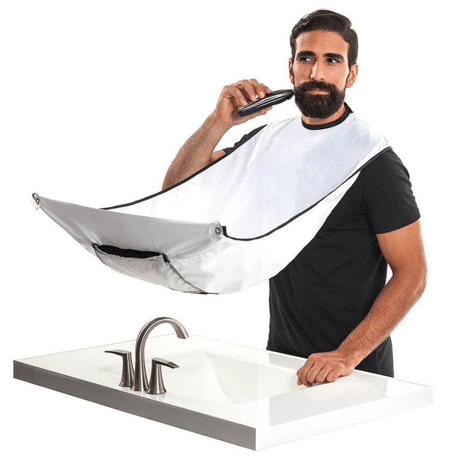 OLOEY Men's Beard Shaving Apron - Waterproof, No-Power Needed, Bathroom Organizer & Gift for Him