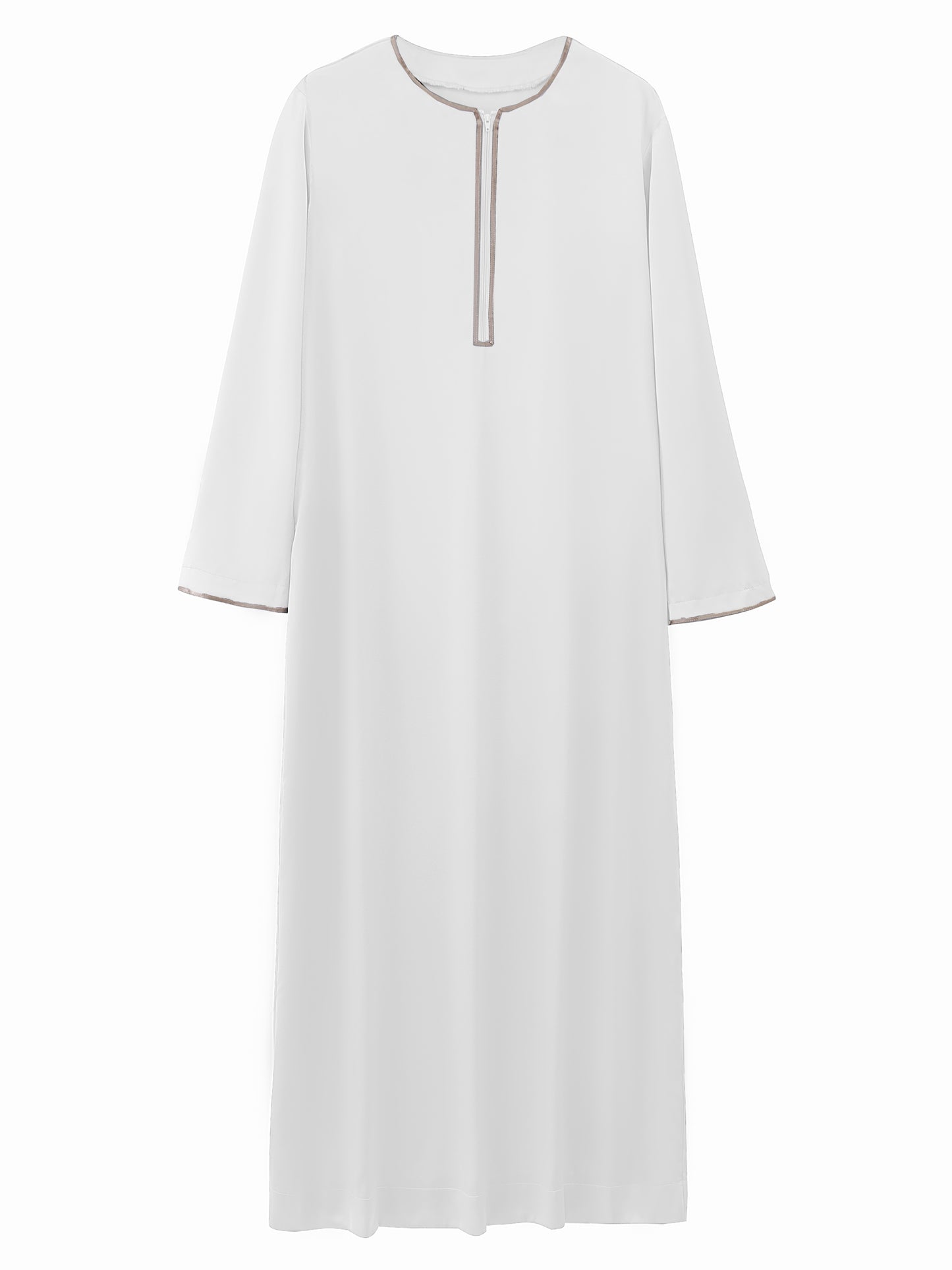 Eid Al-Adha Men's Ethnic Long Sleeve kandura, Arabic Long Gown Thobe For Men