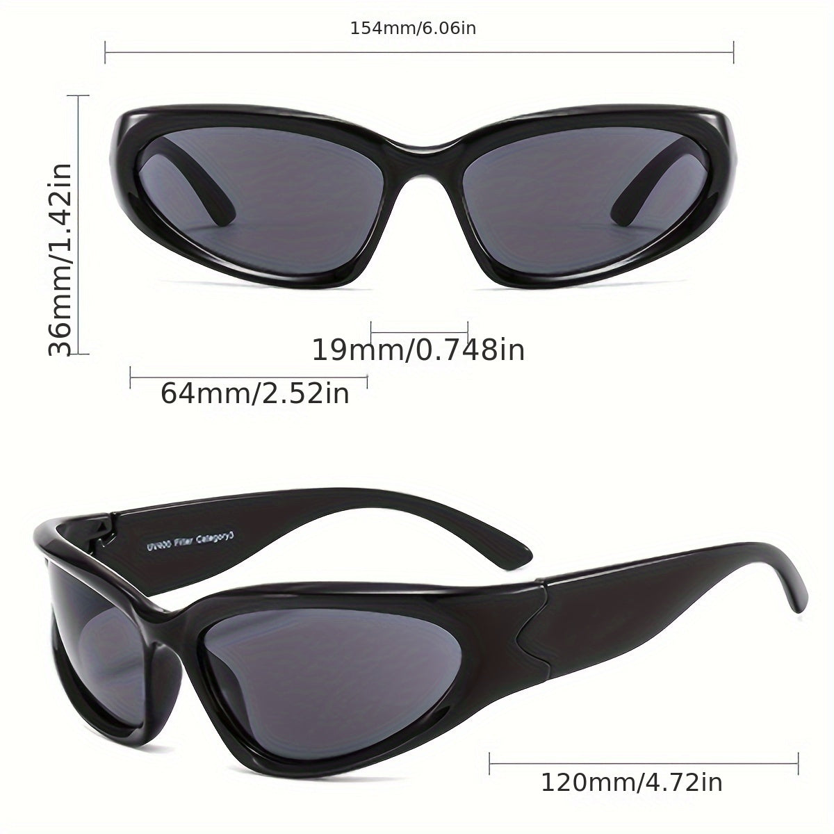 Avant-Garde American-Style Personality Glasses with Dark Aesthetic Resin Decorations (Random Handmade Products, Each Pair Differs from The Images, Please Purchase with Caution If You Mind).