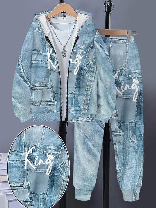 Boys' Zip-Up Sweatshirt Set