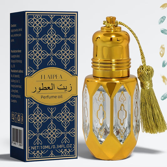 0.34oz Men's Arabian Roll-On Perfume Oil - Long-Lasting Middle Eastern Fragrance, Alcohol-Free with Golden Bottle & Rope cap - Formal Events, Weddings, Gifts for Him (Valentine's, Birthday, Father's Day) - Luxury Arabic Perfume Oil, Special Occasions, El