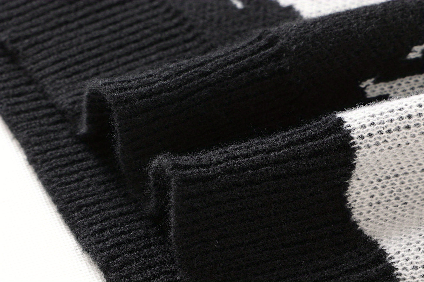 Cozy Panda Crew Neck Sweater - Novelty Cartoon Knit Pullover for Men - Warm, Slightly Stretchy, Casual Fall Winter Wear with Fun Panda Pattern