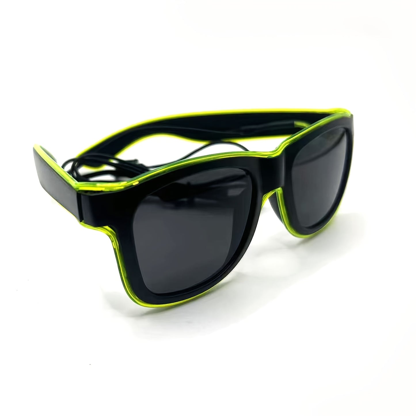 1pc glowing glasses with 3-mode lens and detachable LED luminous glasses that glow in the dark, suitable for parties, DJ, EDM, Halloween, Christmas