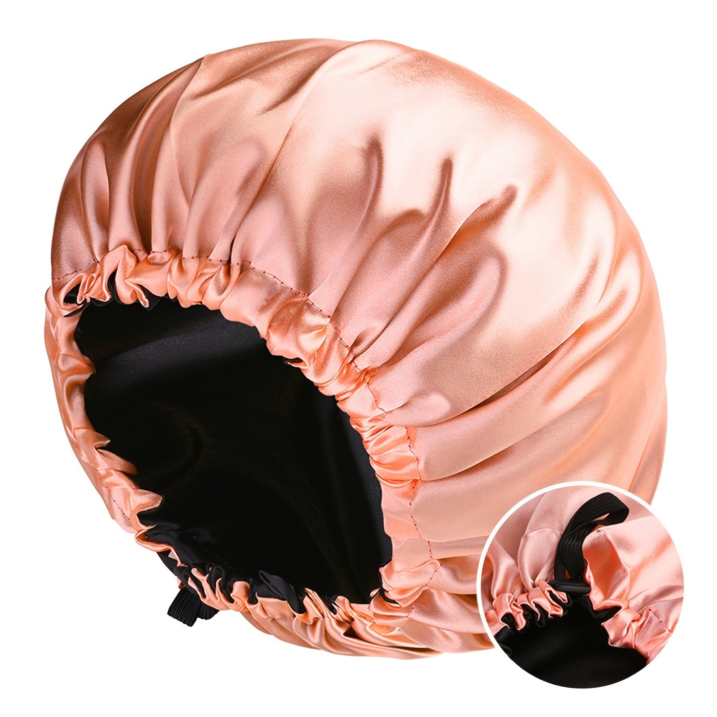 [Satin Sleep Bonnet] Double Layer Satin Bonnet For Sleeping - Adjustable Bonnet For Curly Hair - Large Satin Lined Sleep Cap For Women