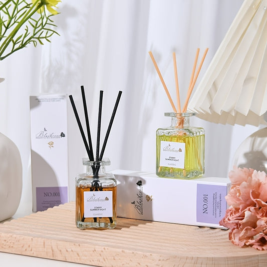 1pc 50ml Modern Gardener Series Lavender Scented Essential Oil Diffuser, Glass Rectangle Shape, Flameless Air Freshener for Living Room and Bedroom, Long-Lasting Fragrance, Ideal for Christmas, Easter, Valentine's, Thanksgiving, Mother's Day Gift, Best f