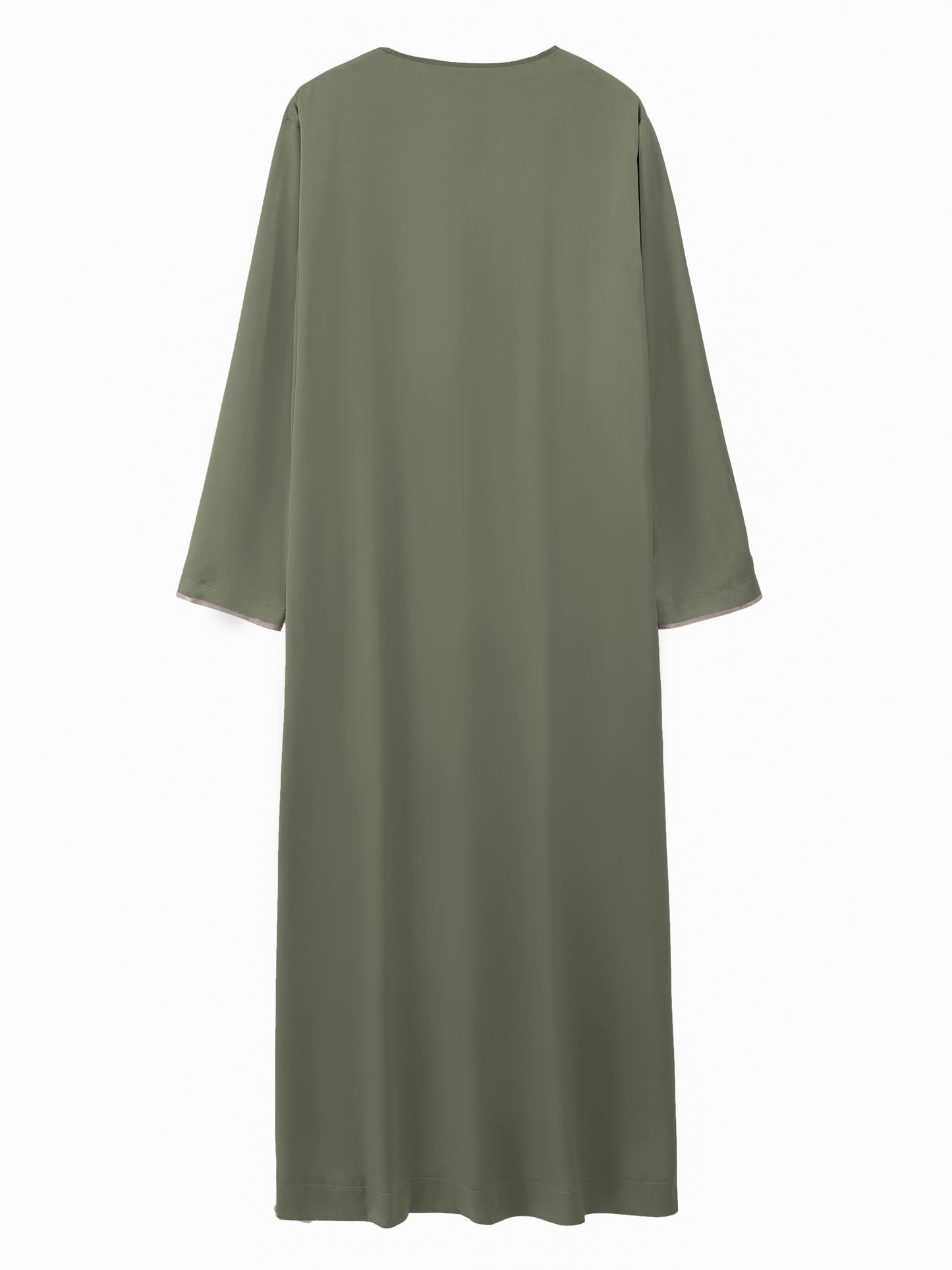 Eid Al-Adha Men's Ethnic Long Sleeve kandura, Arabic Long Gown Thobe For Men