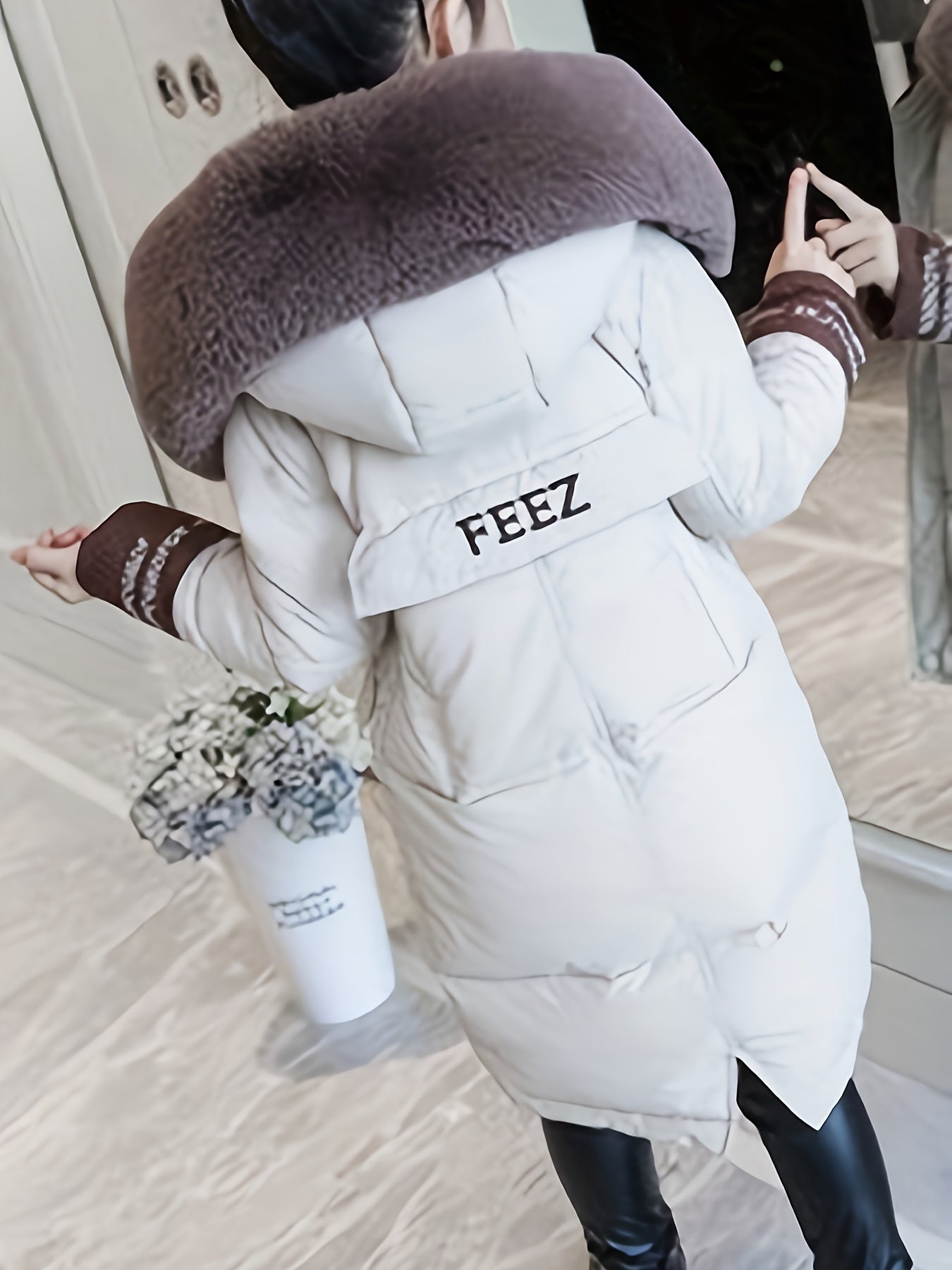 Girls' Medium-Length 2023 Winter Coat, Korean Style Thickened Snow Jacket for Kids