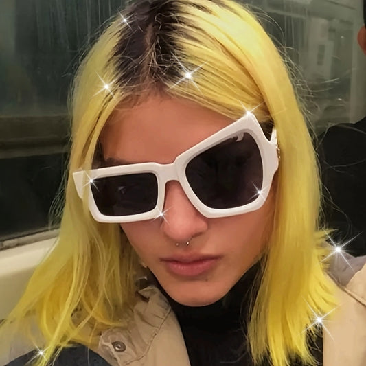 1pc Retro Irregular Oversized Fashion Glasses Women Men Trendy Personality Female