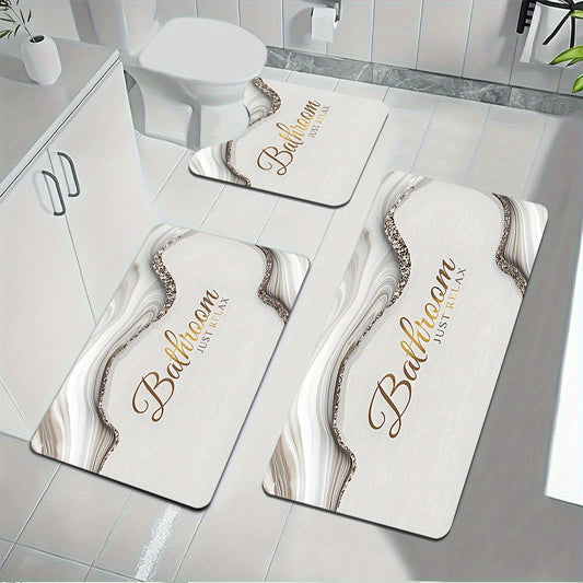 Luxurious bathroom non-slip mat, made of silica mud, quick-drying, anti-slip, water-absorbing, washable by hand only, highly suitable for the bathroom.