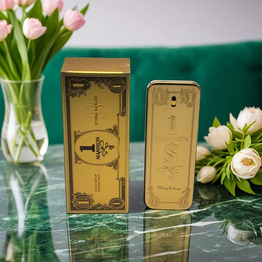 Men's Luxury Long-Lasting Eau de Toilette Spray - Woody Fruity Citrus Scent, Elegant Golden-Accented Design, 3.38oz / 100-150 sprays, Formaldehyde-Free, Ideal Gift for Men - Enhances Charm & Confidence, Sophisticated Scent for Daily & Special Occasions,
