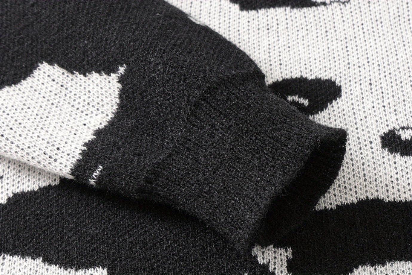 Cozy Panda Crew Neck Sweater - Novelty Cartoon Knit Pullover for Men - Warm, Slightly Stretchy, Casual Fall Winter Wear with Fun Panda Pattern