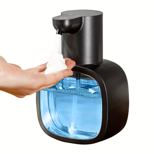 Automatic Soap Dispenser, Wall-Mounted Electric Soap Dispenser with Real-Time Foam Monitoring, Intelligent Induction, USB Charging, Lithium Battery, Plastic Material, for Bathroom, Kitchen, Hotel, Restaurant, Barber Sho