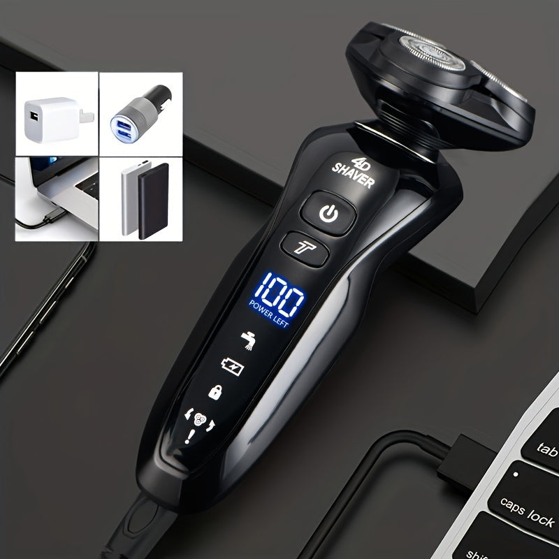 MIGUAN Electric Razor For Men, Dry & Wet 3D Men Electric Shaver Rechargeable Rotary Shaving Machines, Father's Day Gift For Father Dad Men Husband Boyfriend