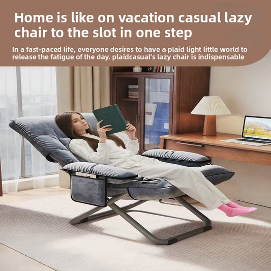 195 Countries Universal Modern Recliner Chair with Footrest - Heavy-Duty Metal Frame, Manual Tilt Mechanism & Thickened Cushion - Space-Saving Sofa Bed for Living