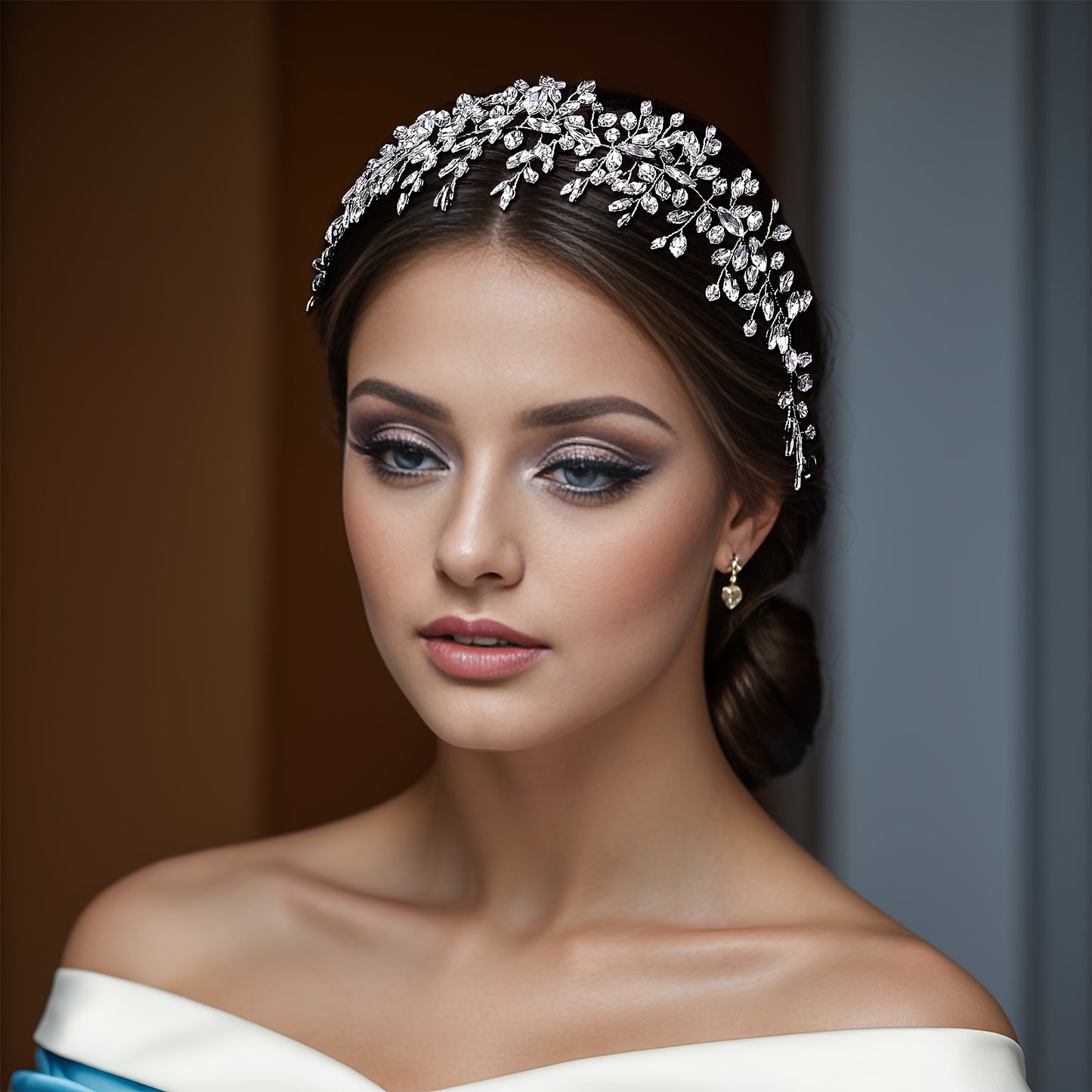 Bridal Rhinestone Wedding Romantic Elegant Hair Accessory Light Luxury Hand-Woven Styling Updo Headpiece Elegant Bohemian Wedding Dress Accessory Ball Photo Banquet Wedding Decoration HP237