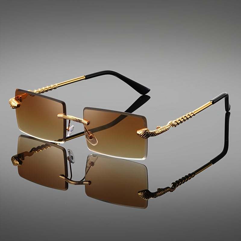 2pcs Unisex Retro Casual Frameless Glasses - Minimalist & Stylish, Perfect for Birthday Gifts and Photo Props